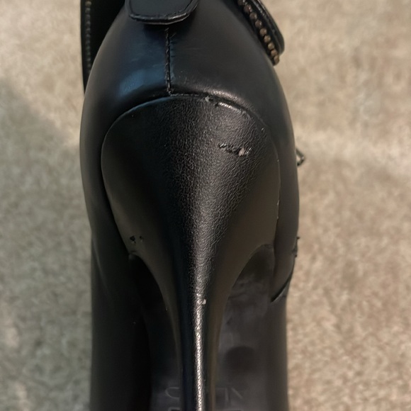 Aldo Leather Heeled Open Toe Booties - Picture 4 of 5